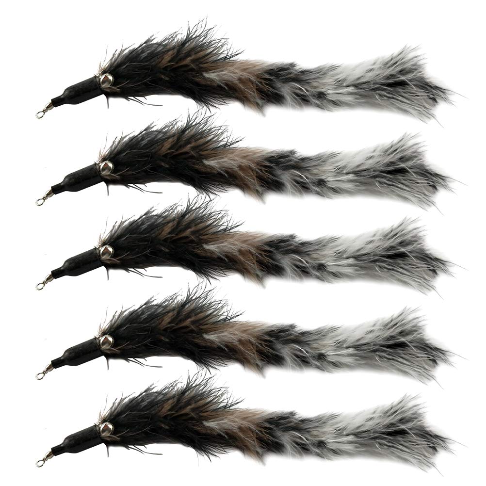 POPETPOP 5pcs Replacement Heads for Cat Toys Interactive Cat Teaser Wand Refills Soft Material and Kittens Random