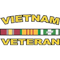 Vietnam Combat Veteran Window Decal Sticker - 3.8 Inch, UV Resistant, Made In USA