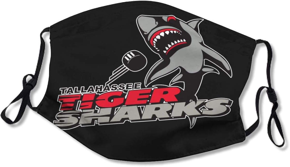 Tallahassee Tiger Sharks Large Face Mask Reusable Fabric Face Mask