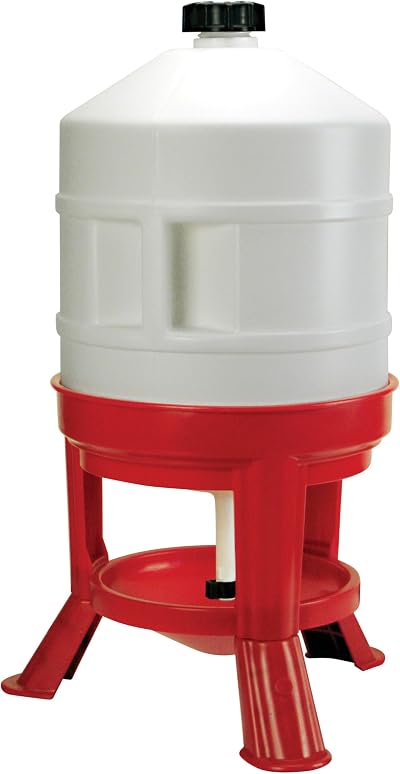 Kerbl Novital Ascott 30lt Poultry Drinker Red White with Carry Handle