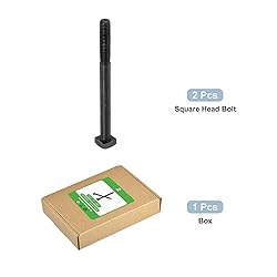 uxcell 2Pcs Square Head Bolts, 1/2-13x6 Black Oxide