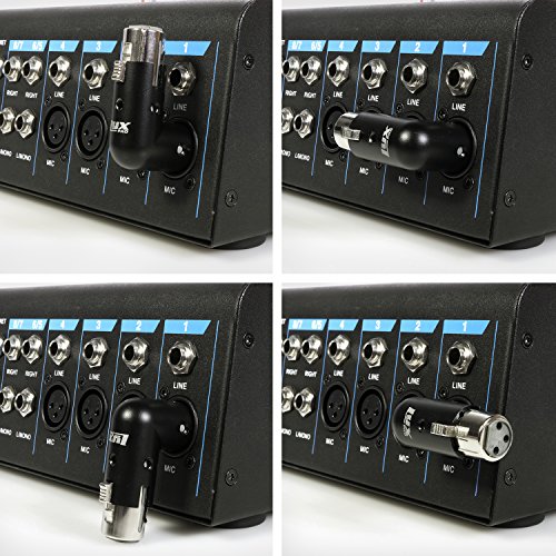 LyxPro XLR Angle Adapter Dual Male and Female can be positioned to 4 different angles Right Left and - //medicalbooks.filipinodoctors.org