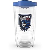 Tervis MLS San Jose Earthquakes - Primary Logo Made in USA Double Walled Insulated Tumbler Travel Cup Keeps Drinks Cold & Hot, 16oz, Classic