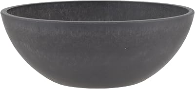 PSW Arcadia M30DC Garden Bowl 12x4.5 Dark Charcoal Plant Container