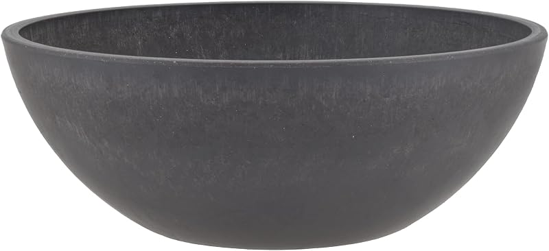 PSW Arcadia M30DC Garden Bowl 12x4.5 Dark Charcoal Plant Container