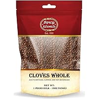 Whole Cloves Bulk 1 Pound Bag - Great for Foods, Tea, Pomander Balls, and even Potpourri - by Spicy World