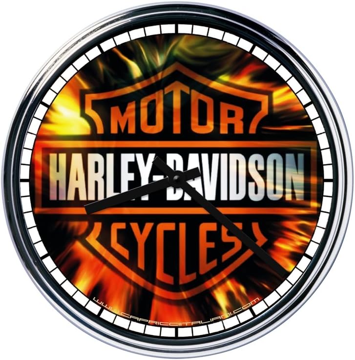 Wall Clock Harley Davidson Amazon.co.uk Kitchen & Home