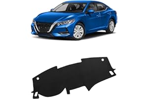 FIILINES Dash Cover for Nissan Sentra 2020-2025(S/SV/SR), Dashboard Mat Cover Sunshade Nonslip Mesh Protector No Glare Black