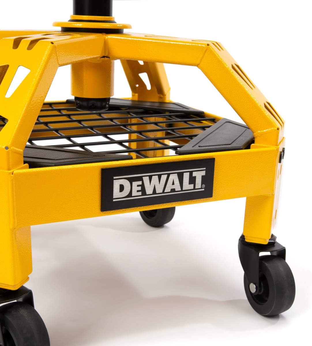 Dewalt Padded, Rolling Shop/Garage Stool, 360-degree Swivel Seat, Durable Steel Frame, Adjustable: Automotive