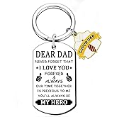 UVIBEW Dad Gifts From Daughter Dad Keychain From Daughter Best Dads Ever Gifts Valentines Day Birthday Father Day Keychain
