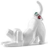 PUDDING CABIN Dog Mom Ring Holder Stand - Wedding, Birthday, Christmas, Valentine's Gift for Women/Men - Figurine for Office Room Decor - Loss of Pet Sympathy