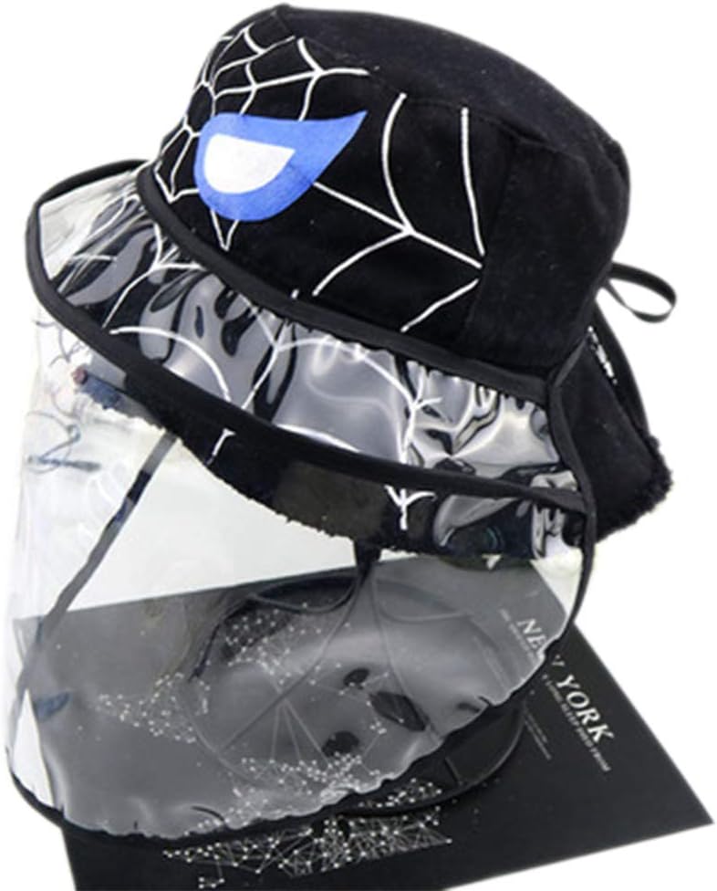 3-13 Years Kids Toddler Baby Boys Girls Anti Spitting Anti-Dust Protective Hat Face Shield Fisherman Sun Hat