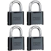 Master Lock 178D Set Your Own Combination Padlock, 2 in. Wide with 1 in. Long Shackle, 4 Pack