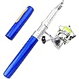 Lixada Fishing Rod Reel Combo Mini Pen Fishing Pole Kit Telescopic Fishing Rod Spinning Reel Combo Kit