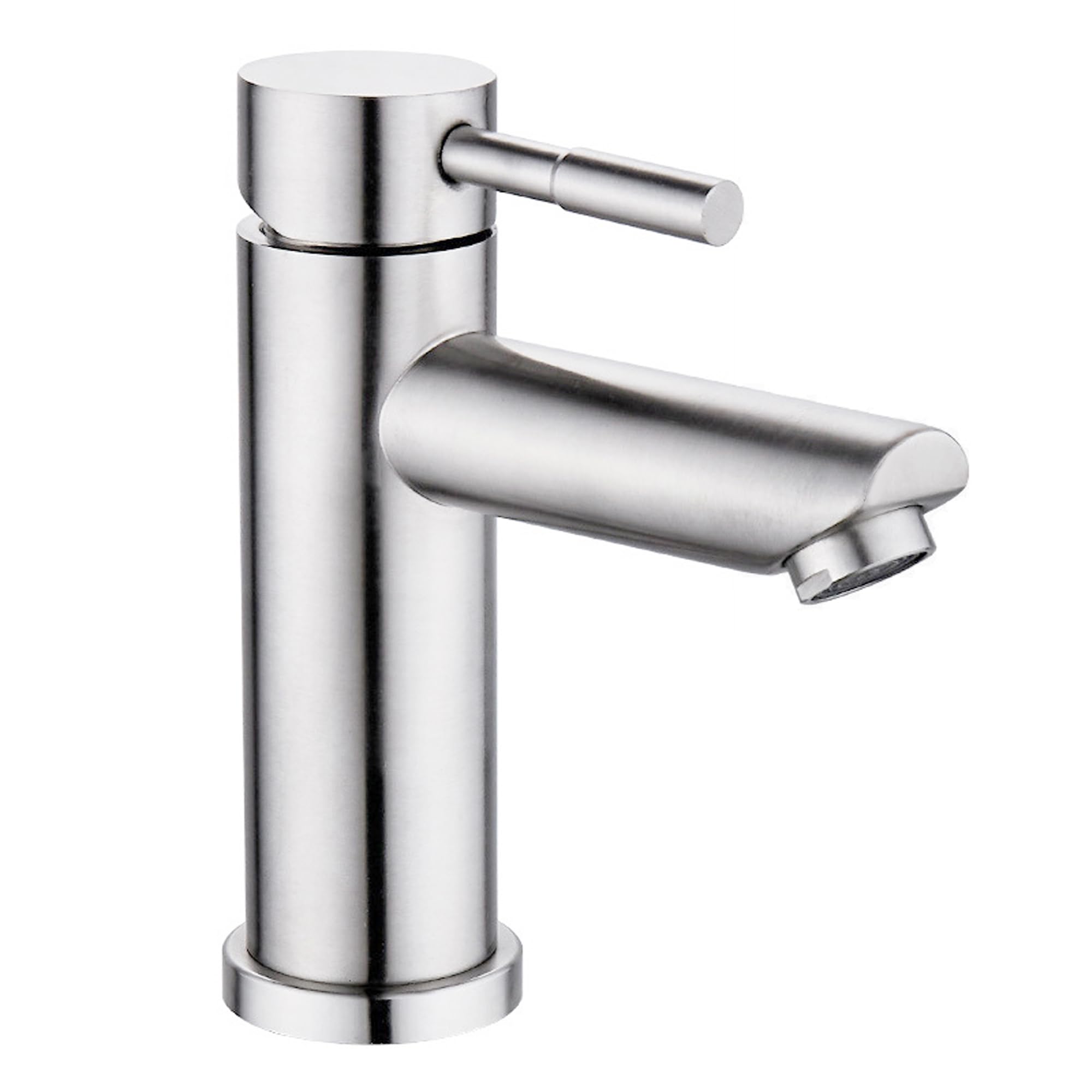 Stainless Steel Straight Tap for Cold and Hot Water with Hoses Included for Bathroom Sink