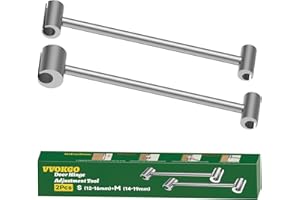 VVOKGO Door Hinge Adjustment Tool, Hinges Gap Adjusting Wrench, Knuckle Bender for Flag Hinges, Heavy Duty Door Hinge Repair Tool for Residential, Fire, Security, Clean-room Doors S (12-16mm) + M (14-19mm)