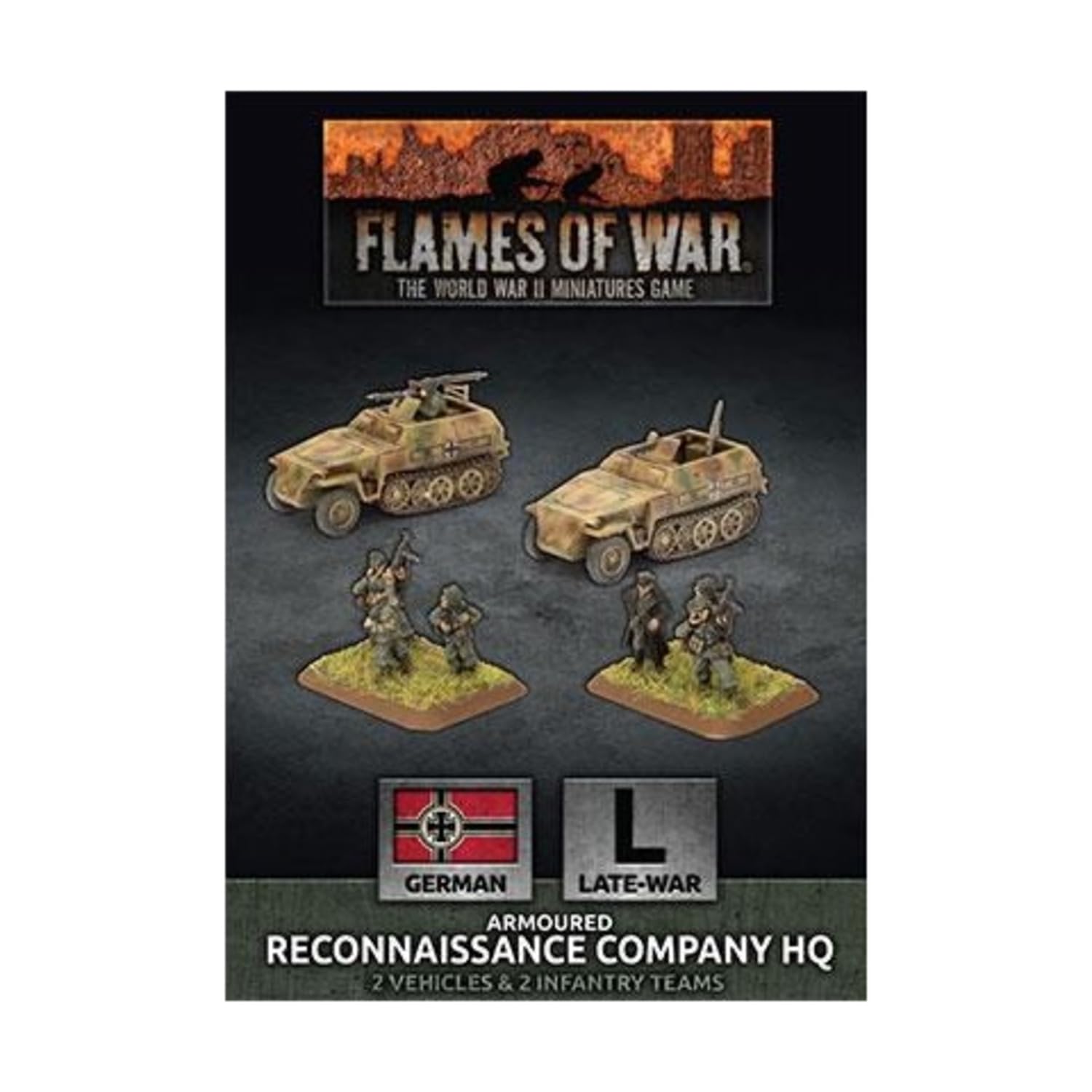 Flames of War Armoured Reconnaissance Company HQ (x2 Plastic)