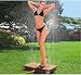 Adir Italian Designed Teak Wood Outdoor Portable Shower - Great for Gardens Pools and Beaches - No Assembly Required
