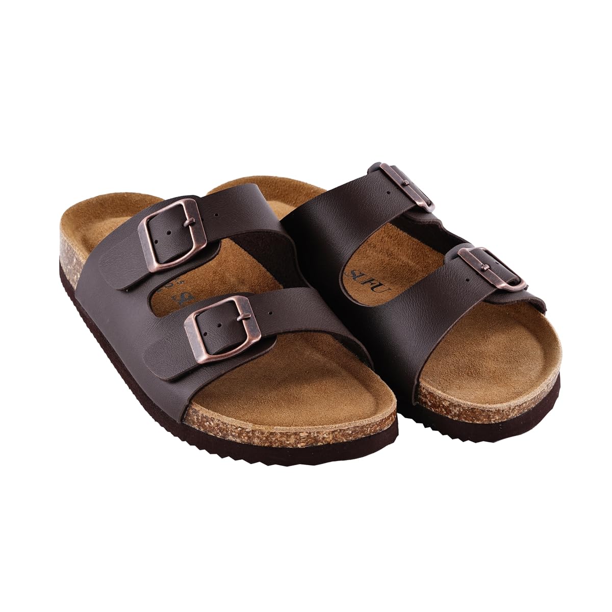 Unisex Cork Footbed Sandals with PU Leather