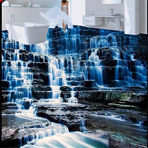 3 d pvc flooring custom wall paper Hd scenic waterfall water 3 d bathroom flooring mural photo wallpaper for walls Self-adhesive,1 m2