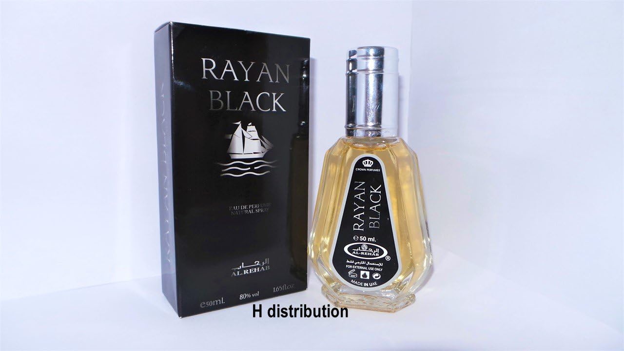 Rayan Black Arabian Perfume Spray By Al Rehab 50ml Direct From Al 