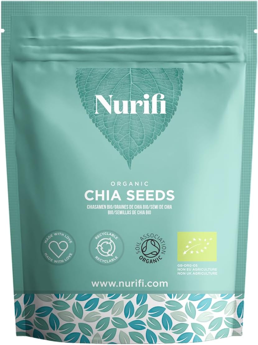 Nurifi 1KG Organic Chia Seeds Certified Organic Grade