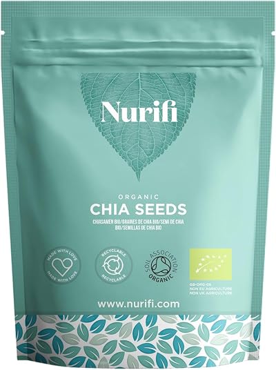 Nurifi 1KG Organic Chia Seeds Certified Organic Grade
