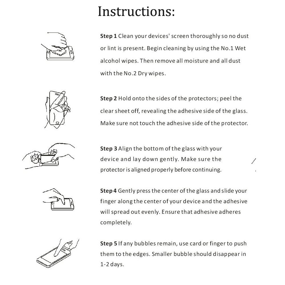 MyArmor 2x LCD & Lens Tempered Glass Screen Protector Skin Film + 2x Lens Silicone Protective Cap Cover with Cleaning Kits for Gopro Hero 5 (Not Suitable for Other Gopro Medels)