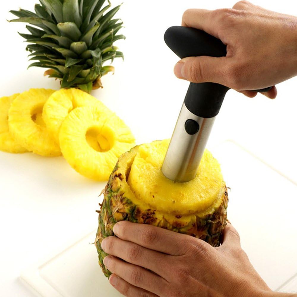 Joyfor Stainless Steel Pineapple Peeler 3 in 1 - Easy Slicer and De-Corer