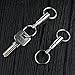 BlueStraw Dual Detachable Keychains Quick Release Pull-Apart Handy Outdoor Travel Key Rings Accessory Lock Holder with Two Split Rings, 2PCS