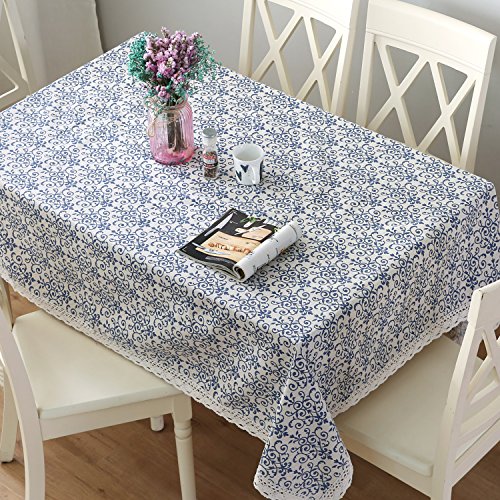 famibay Vintage Square Tablecloth,Everyday Kitchen Table Cloth Indoor