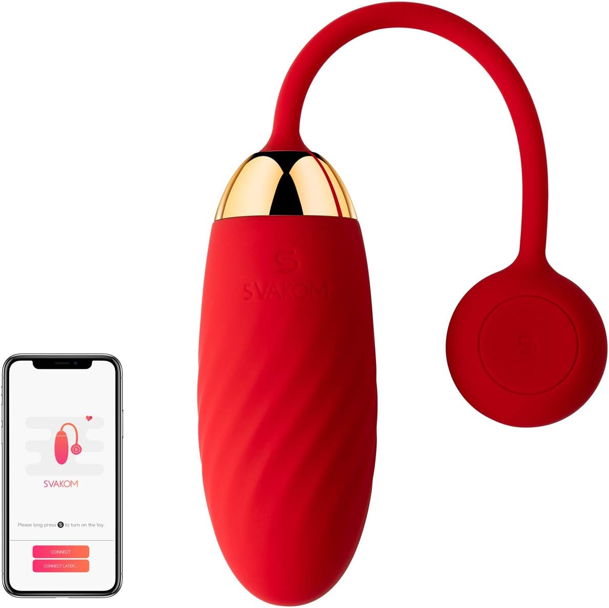 Svakom Elva Remote Control Vibrator, Bullet Red - Image 5