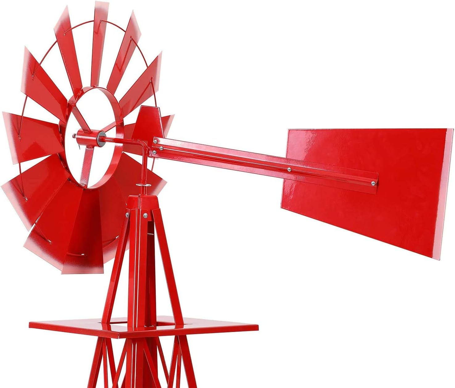 8Ft Tall Windmill Ornamental Wind Wheel RED Garden Weather Vane eBay