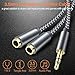 Headphone Splitter, oldboytech 3.5mm Stereo Audio Splitter [2-Pack,Hi-Fi Sound] Nylon-Braided Male to 2 Female Y Jack AUX Splitter Adapter Compatible Headset Tablet Smartphone MP3 Player & More