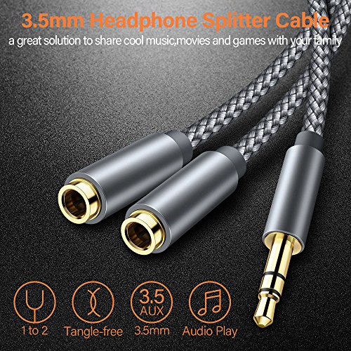 Headphone Splitter, oldboytech 3.5mm Stereo Audio Splitter [2Pack,Hi