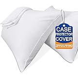 Precoco White Pillow Cases Queen Size Set of 4