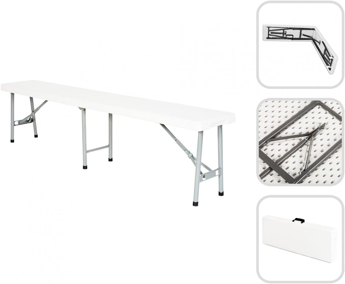 Todeco Folding Portable Bench , Heavy Duty Plastic Bench Seating