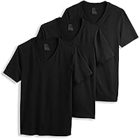 Jockey Men's Big & Tall Classic V-Neck Undershirt - 12 Pack, 100% Cotton, Relaxed Fit