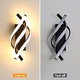 Comely LED Wall Light 22W Black Spiral Warm White 3000K Modern Lamp view 7