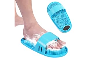 Meidong Silicone Shower Foot Scrubber Personal Foot Massage and Cleaning, Non-slip Foot Scrubber for Men and Women (1PCS Blue