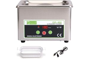 ONEZILI Ultrasonic Cleaner, Small Jewelry Cleaner Machine with Timer for Cleaning Denture, Eyeglasses, Rings, Lenses, Watches, Gun Parts, Circuit Board
