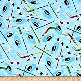 Timeless Treasures Ice Hockey Ice Fabric By The Yard