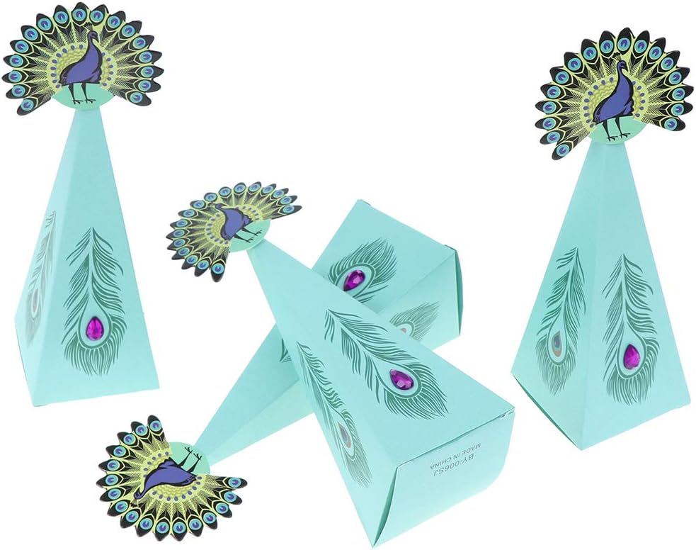 Adfen 20pack Peacock Party Candy Boxes Peacock Theme Diy Gift Box Kids Birthday Party Baby Shower Decorations Bridal Shower Decorations Amazon Co Uk Kitchen Home