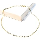 BOOT JEWELRY SHOP 10 Inch Minimalist Anklet Plated Gold Fine Link Stainless Steel Chain Stylish Cable Style Ankle Bracelet Gift Boxed