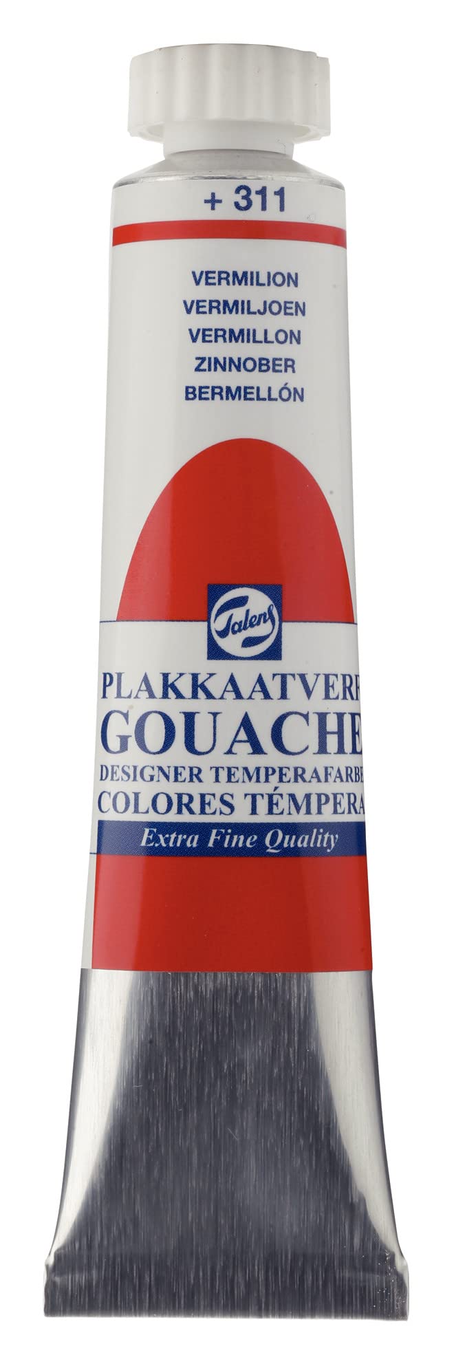 Talens Gouache Extra Fine Quality Tube 20 ml Vermilion 311 - High-Pigment Matt Finish Artist Paint
