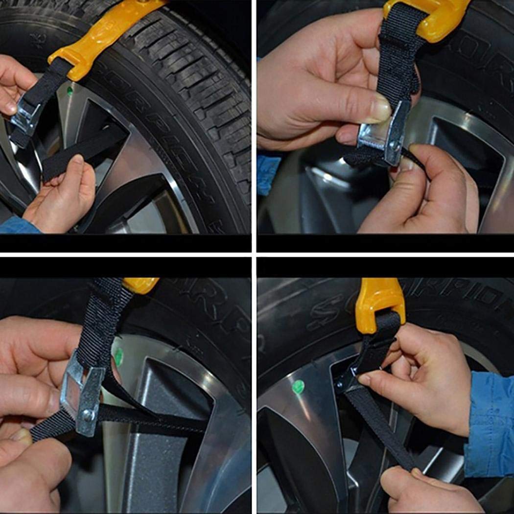 fnemo 1PCS Durable Antideslizante Coche Antideslizante Neumático Cinturón Neumático Cadenas de Nieve Accesorios para automóviles Asistencia en Carretera
