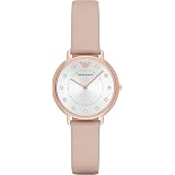 Amazon.com: Emporio Armani Women's Stainless Steel Quartz Watch with  Leather Calfskin Strap, Beige, 14 (Model: AR11127) : Clothing, Shoes \u0026  Jewelry