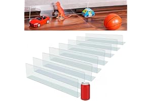 MOHOLD 126'' Total Length Under Sofa Blocker – 8 Pack, 4.7'' H x 15.8'' Each, Adjustable Clear Couch Gap Bumper, Strong Adhesive Toy Barrier to Stop Items from Going Under Sofa/Bed