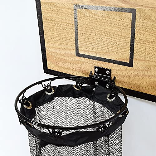 Fury Strike Wooden Basketball Hamper Basketball Hoop Laundry Basket