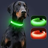 KOSKILL Light Up Dog Collar USB Rechargeable Waterproof Green M view 9